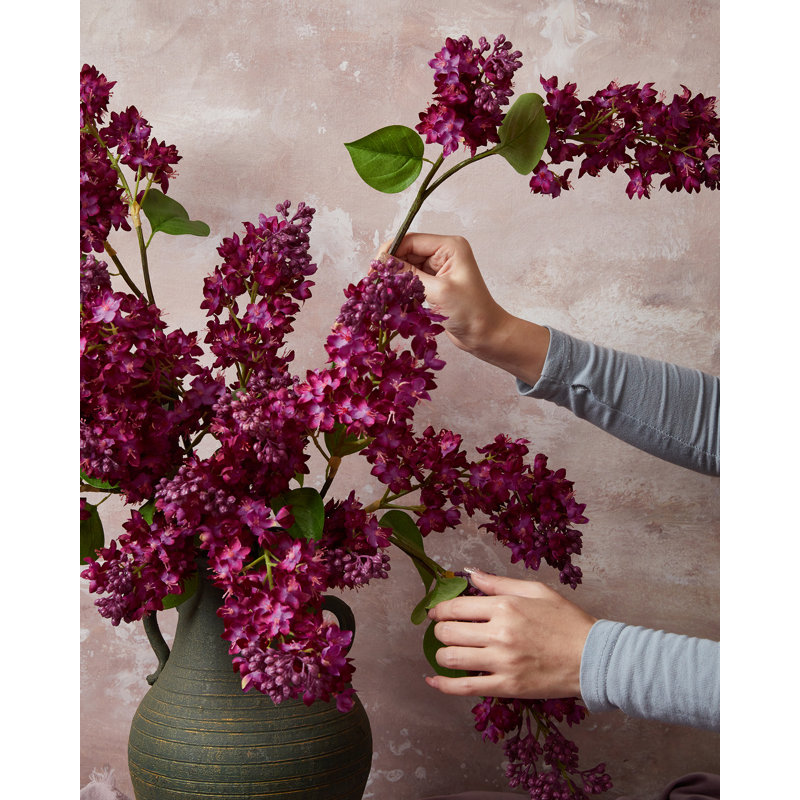 Primrue 17" Artificial Lilac Flowers (Set Of 6) Wayfair